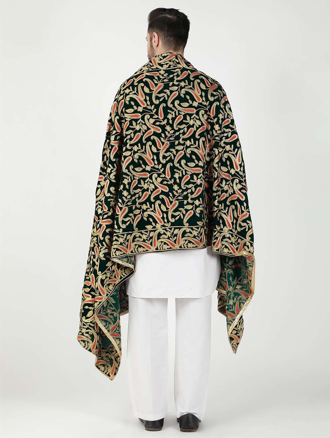 men elegant self design shawl - 21673259 -  Standard Image - 4