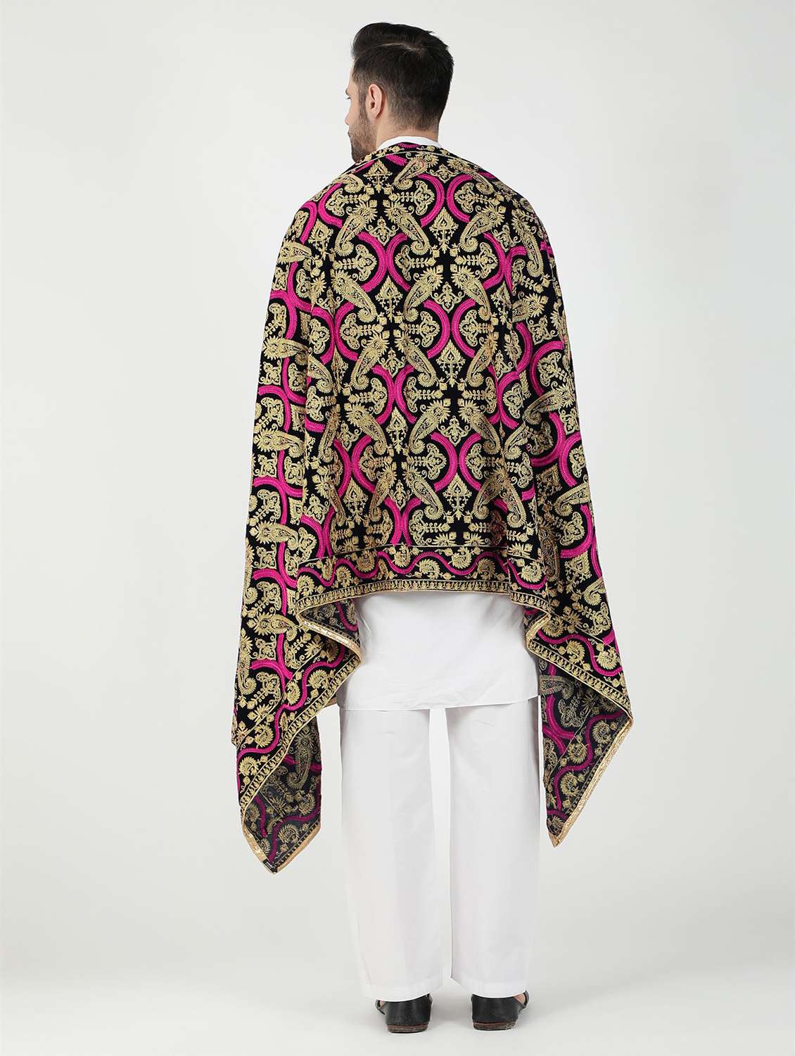 men elegant self design shawl - 21673268 -  Standard Image - 4