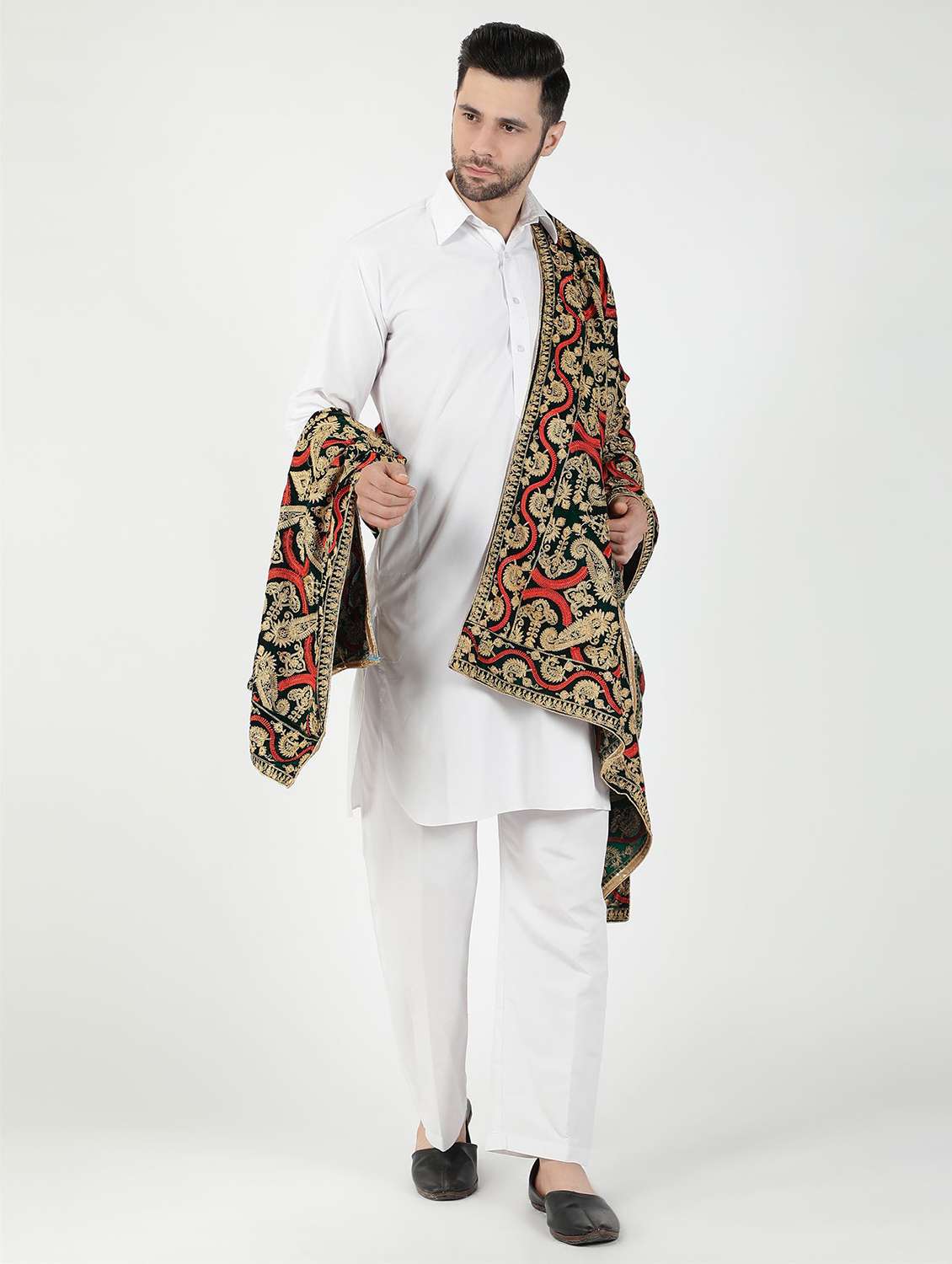 men elegant self design shawl - 21673271 -  Standard Image - 1