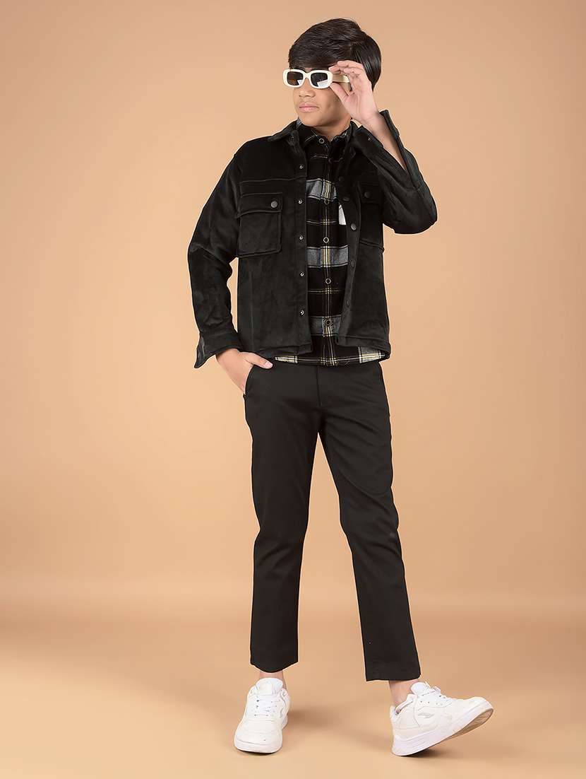 boys long sleeve solid shackets - 21673320 -  Standard Image - 4