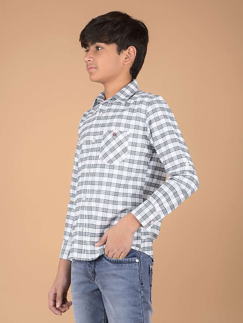 boys long sleeve checkered shirt - 21673322 -  Standard Image - 1