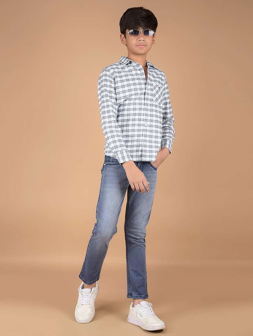 boys long sleeve checkered shirt - 21673322 -  Standard Image - 4