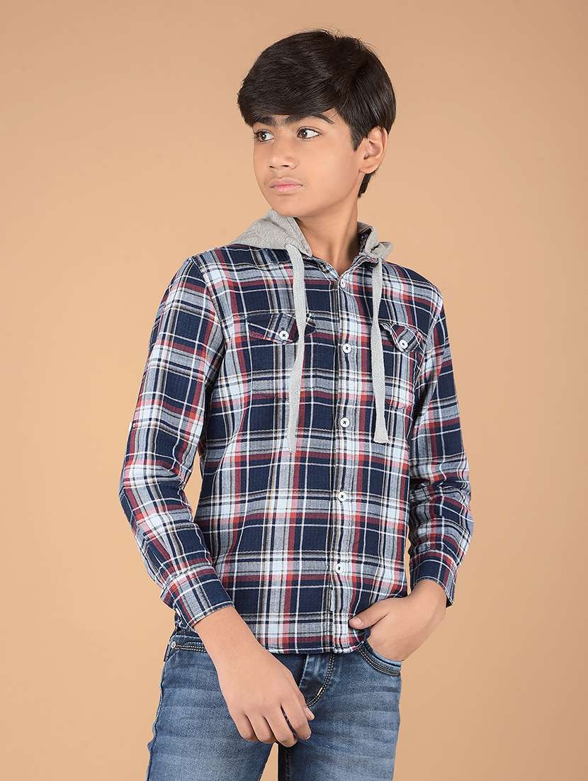boys long sleeve checkered shirt