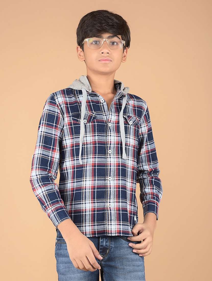 boys long sleeve checkered shirt - 21673326 -  Standard Image - 1