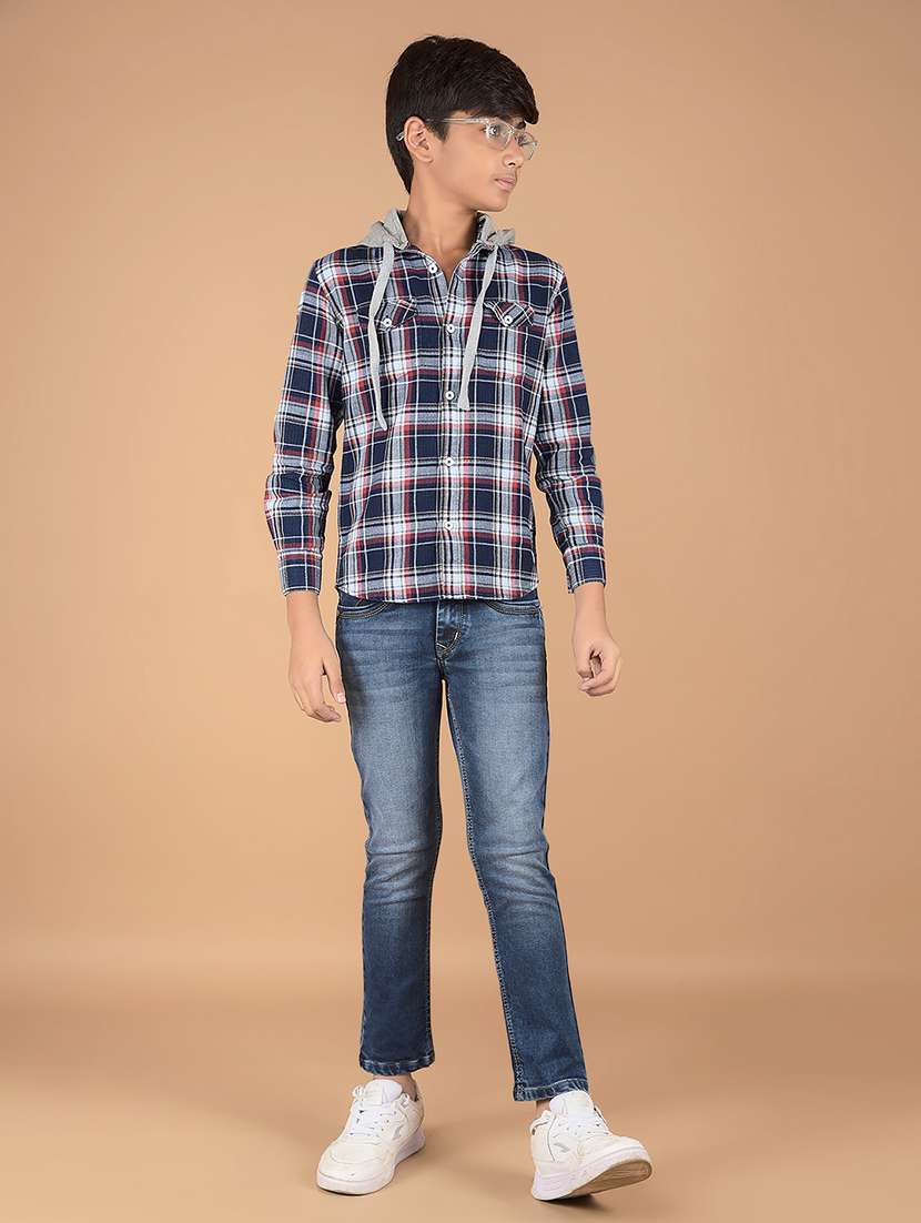 boys long sleeve checkered shirt - 21673326 -  Standard Image - 4