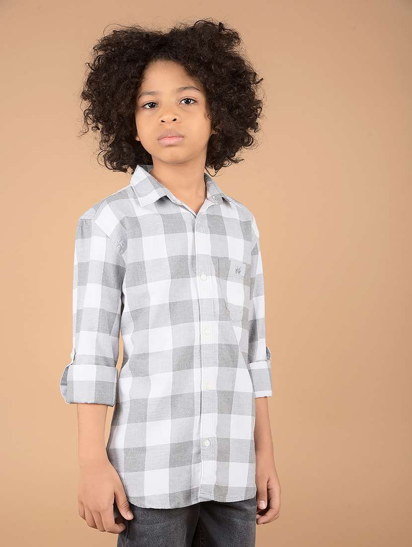 boys long sleeve checkered shirt