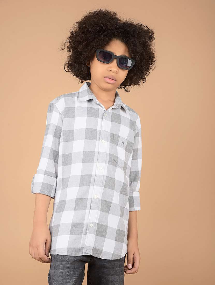 boys long sleeve checkered shirt - 21673329 -  Standard Image - 1