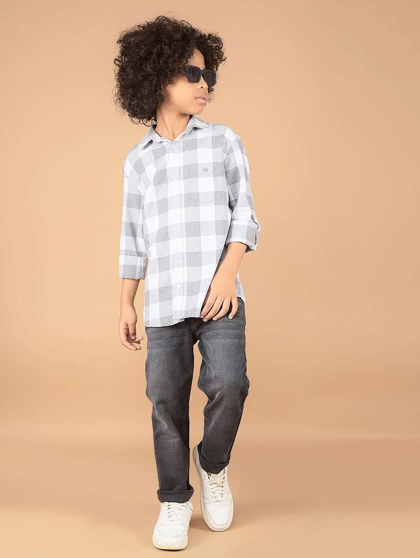 boys long sleeve checkered shirt - 21673329 -  Standard Image - 4