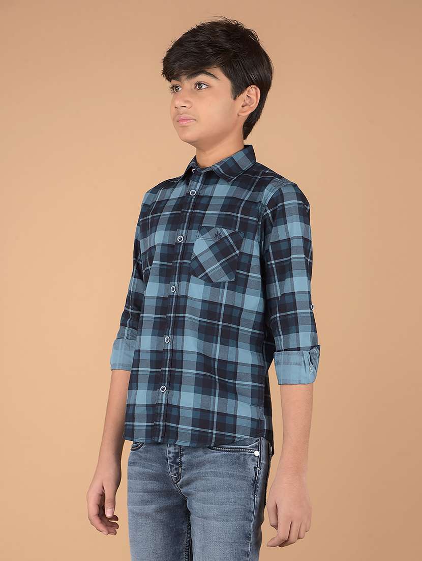boys long sleeve checkered shirt - 21673336 -  Standard Image - 1