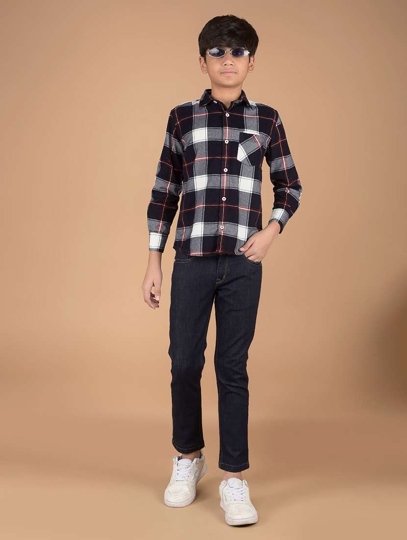 boys long sleeve checkered shirt - 21673338 -  Standard Image - 4