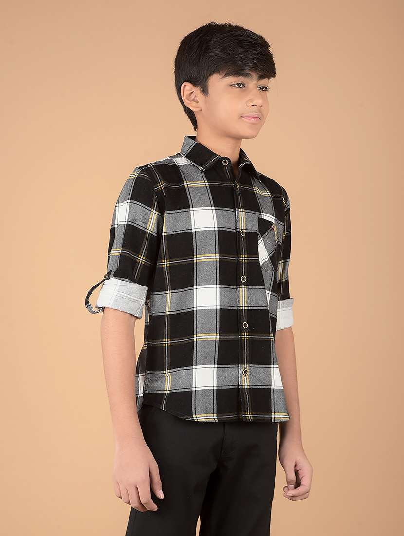 boys long sleeve checkered shirt - 21673339 -  Standard Image - 1