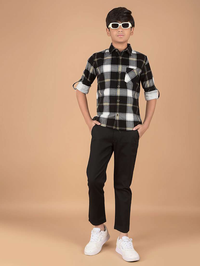 boys long sleeve checkered shirt - 21673339 -  Standard Image - 4