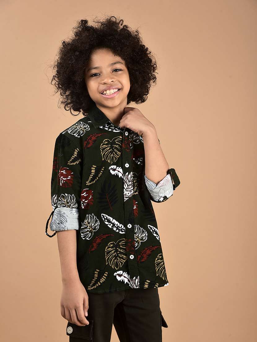 boys long sleeve printed shirt