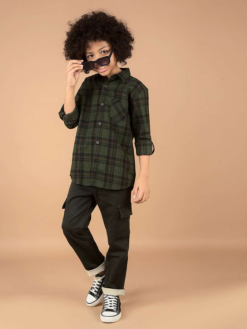 boys long sleeve checkered shirt - 21673375 -  Standard Image - 4