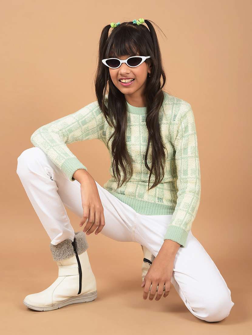 girls long sleeve printed regular sweater - 21673386 -  Standard Image - 4