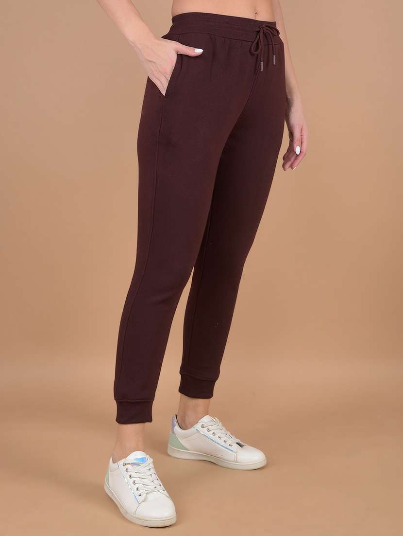women solid mid rise jogger - 21673416 -  Standard Image - 1