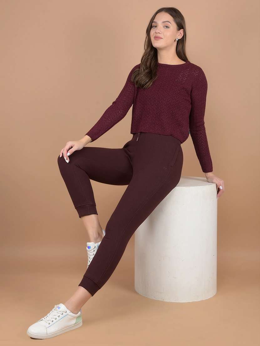 women solid mid rise jogger - 21673416 -  Standard Image - 4