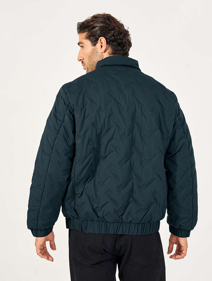 men long sleeve solid puffer jacket - 21673714 -  Standard Image - 1