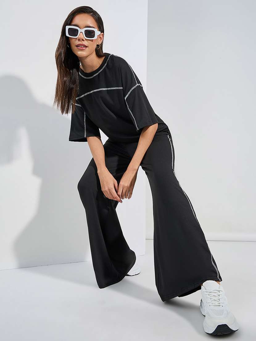 women solid active wear co-ord set - 21673740 -  Standard Image - 1