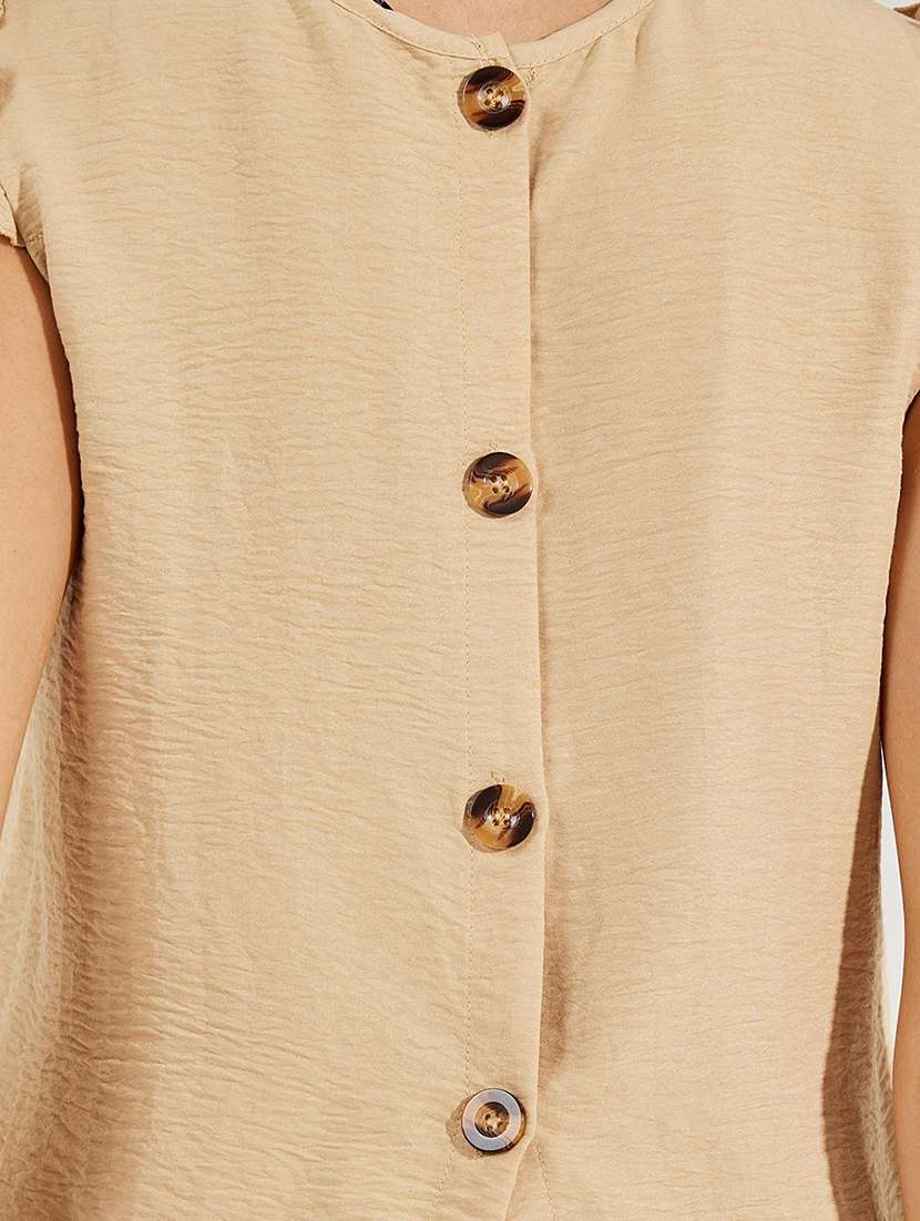 women solid top and trouser co-ord set - 21673742 -  Standard Image - 4