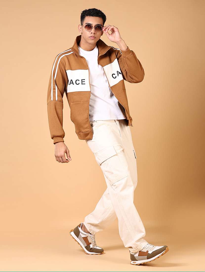 men long sleeves color block sweatshirt - 21673941 -  Standard Image - 4