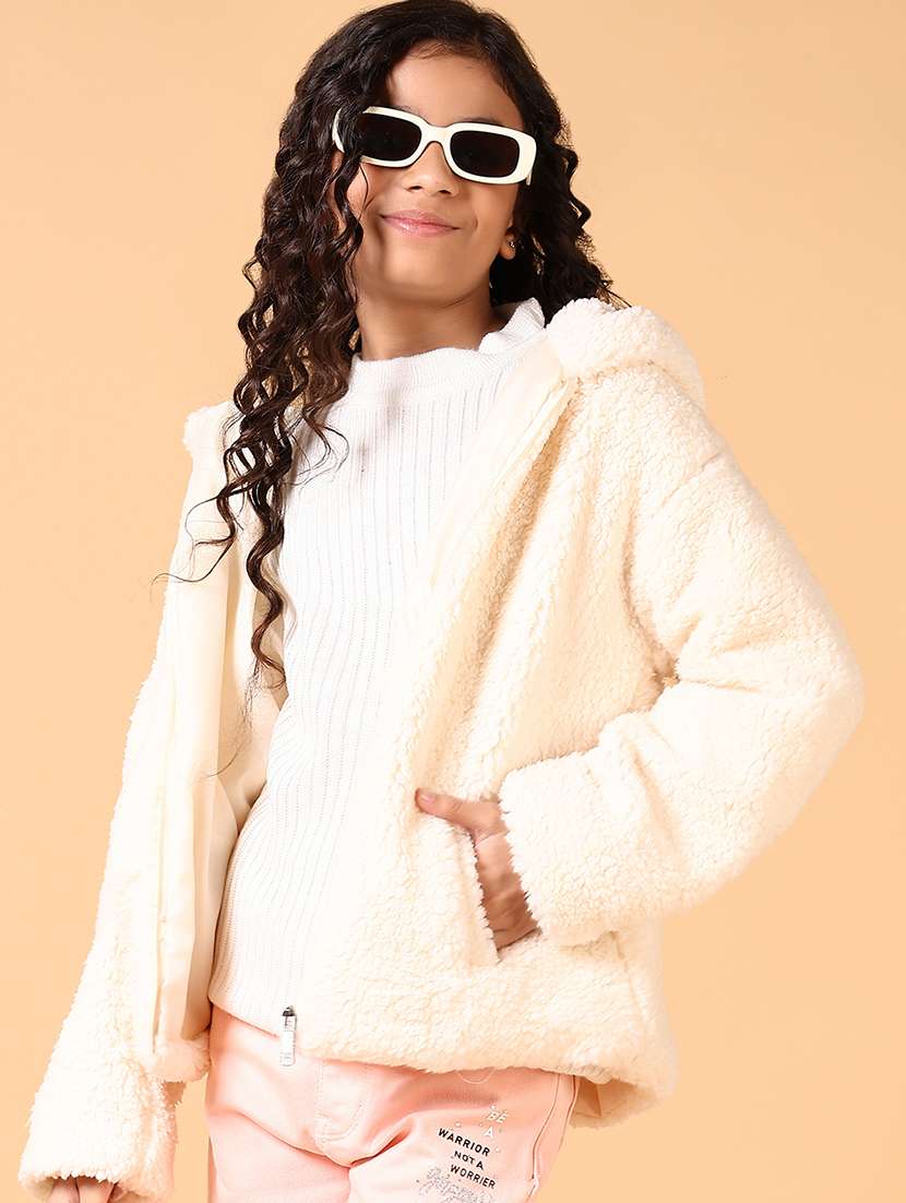 girls solid long sleeve sweatshirts - 21673961 -  Standard Image - 1