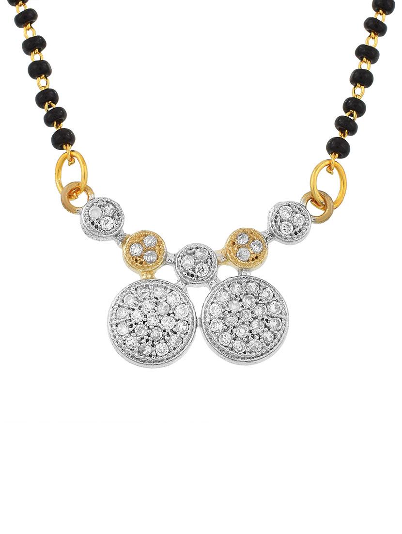 gold plated stone studded traditional mangalsutra for women - 21674013 -  Standard Image - 1