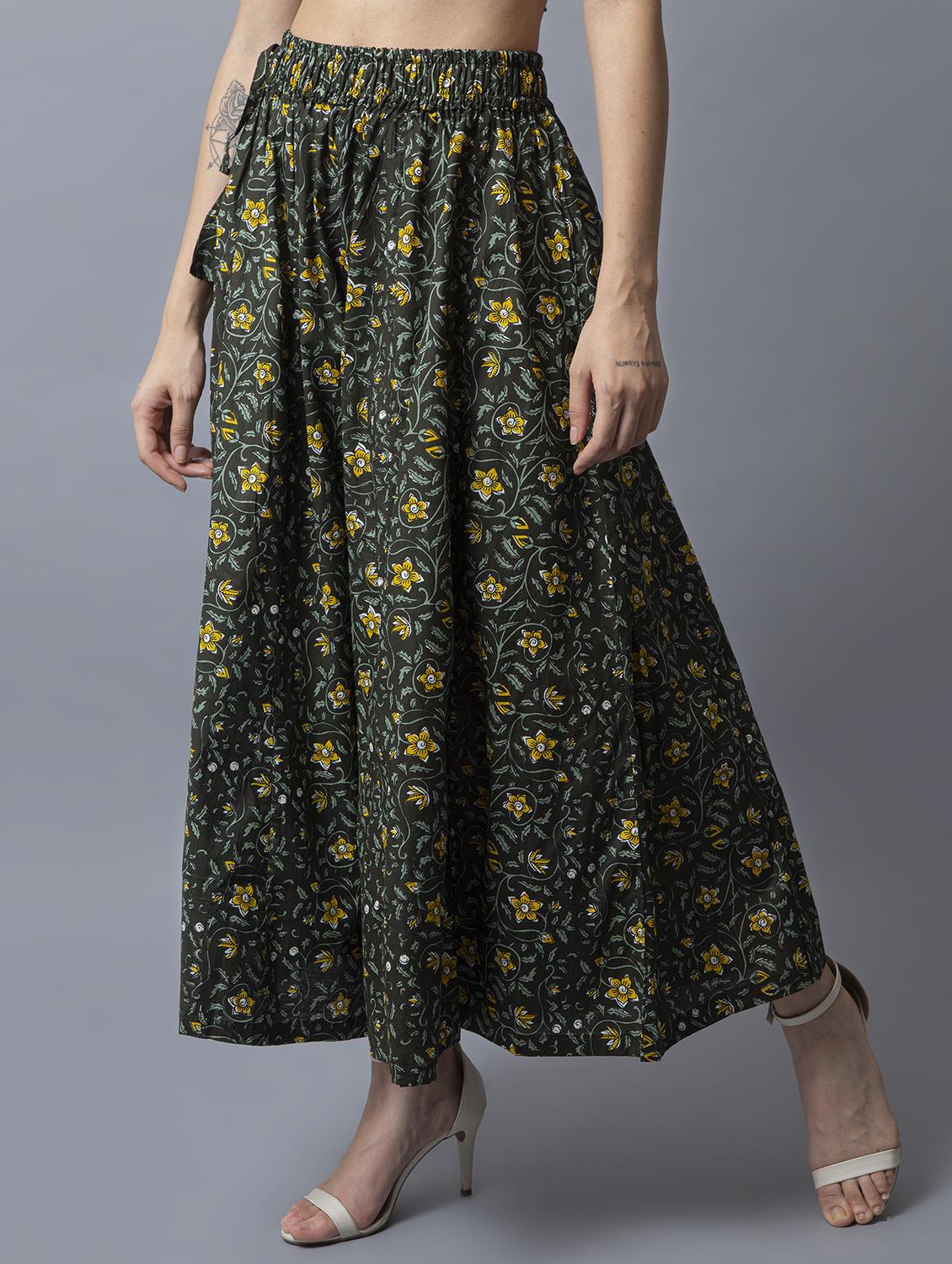 women floral printed flared palazzo - 21674053 - Standard Image - 1