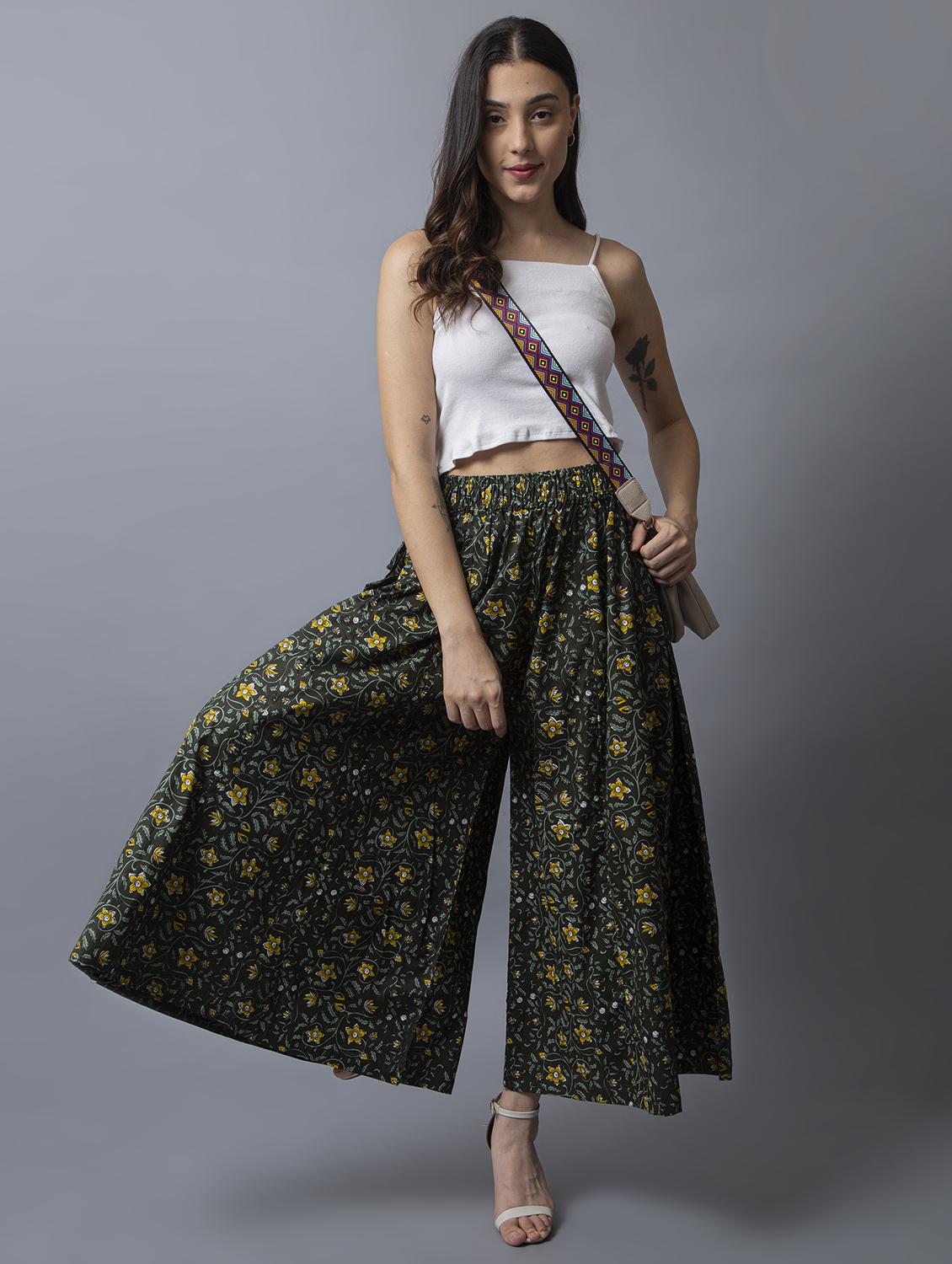 women floral printed flared palazzo - 21674053 - Standard Image - 4