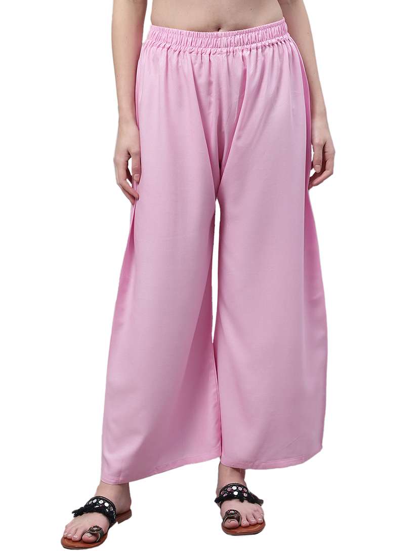 women solid straight fit palazzo - 21674072 - Zoom Image - 0