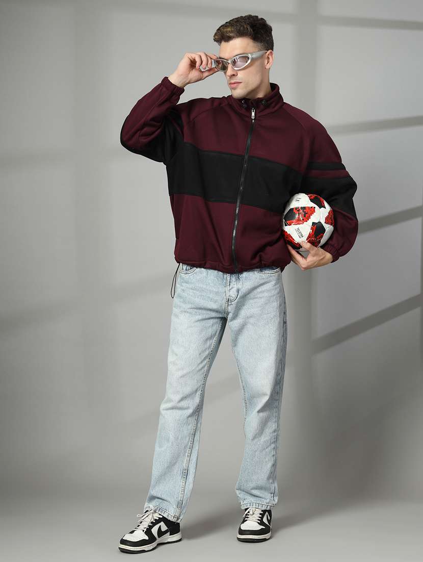 men color blocked long sleeves casual jacket - 21674392 -  Standard Image - 4