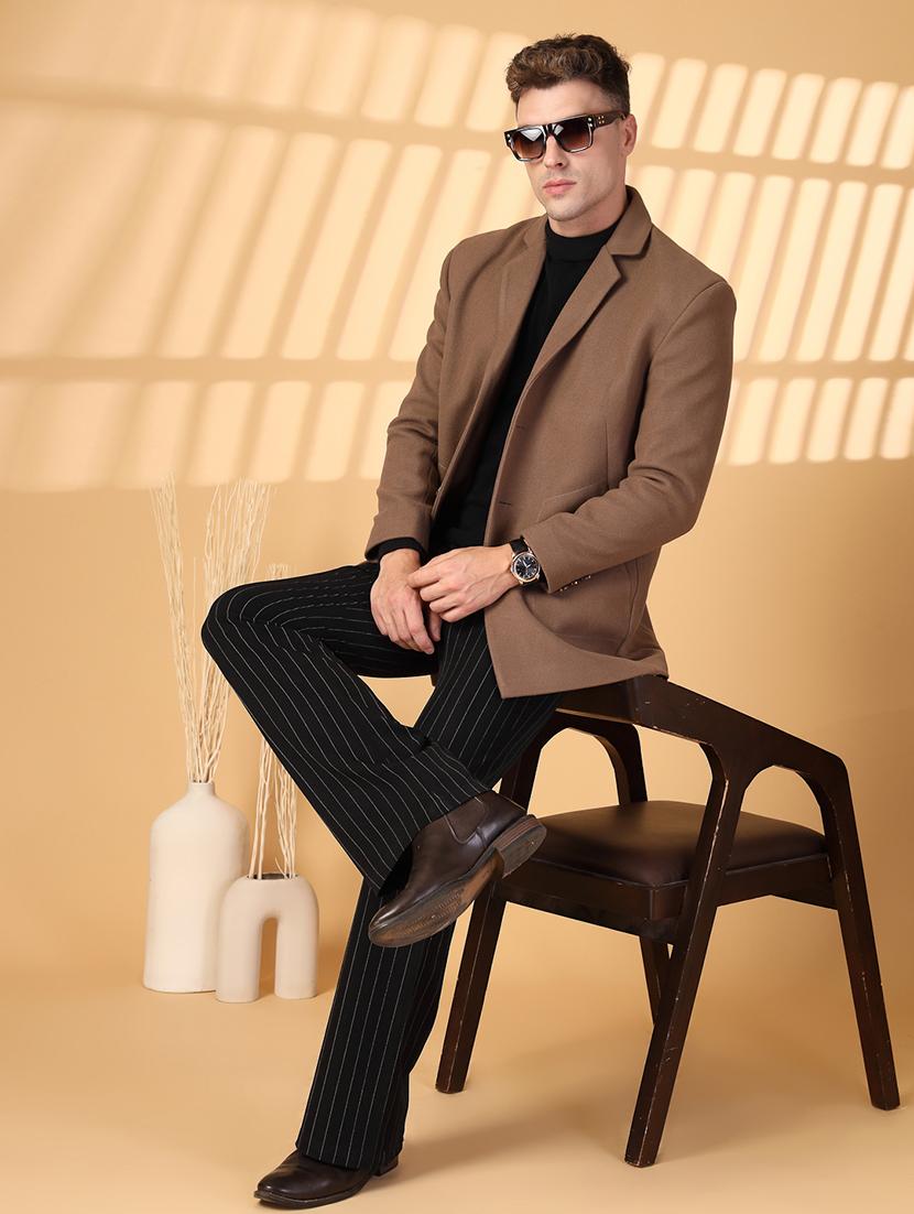 men long sleeves solid regular coat - 21674399 - Standard Image - 4