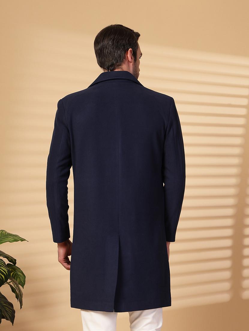 men long sleeves solid trenchcoat - 21674402 - Standard Image - 4