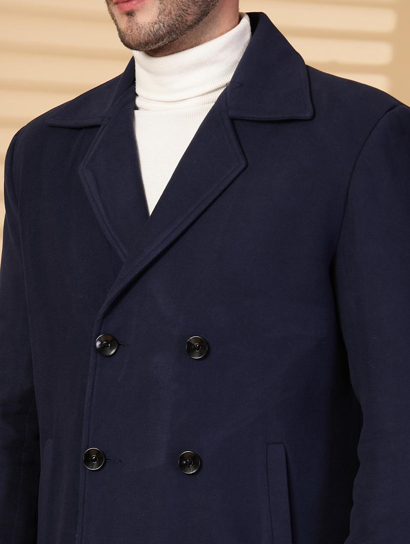 men long sleeves solid trenchcoat - 21674402 - Standard Image - 6