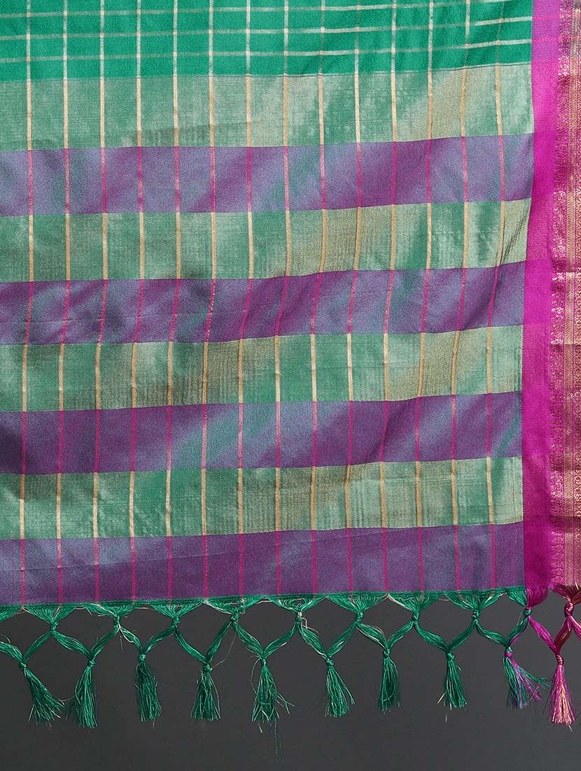 women check mysore saree - 21674602 -  Standard Image - 4
