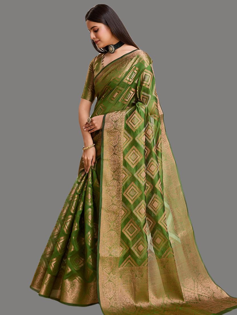 women zari work banarasi saree - 21674610 -  Standard Image - 1