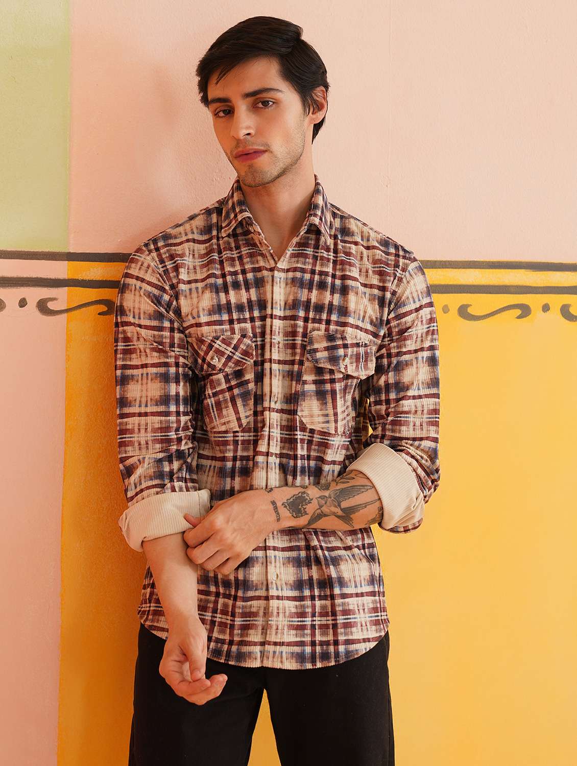 men checkered long sleeve regular fit casual shirt - 21674651 -  Standard Image - 4