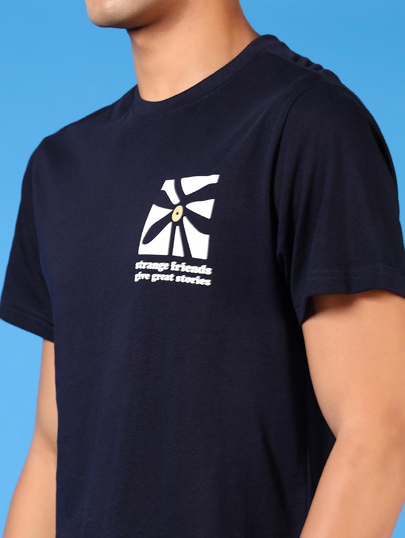 men front & back print round neck regular fit t-shirt - 21674961 - Standard Image - 4