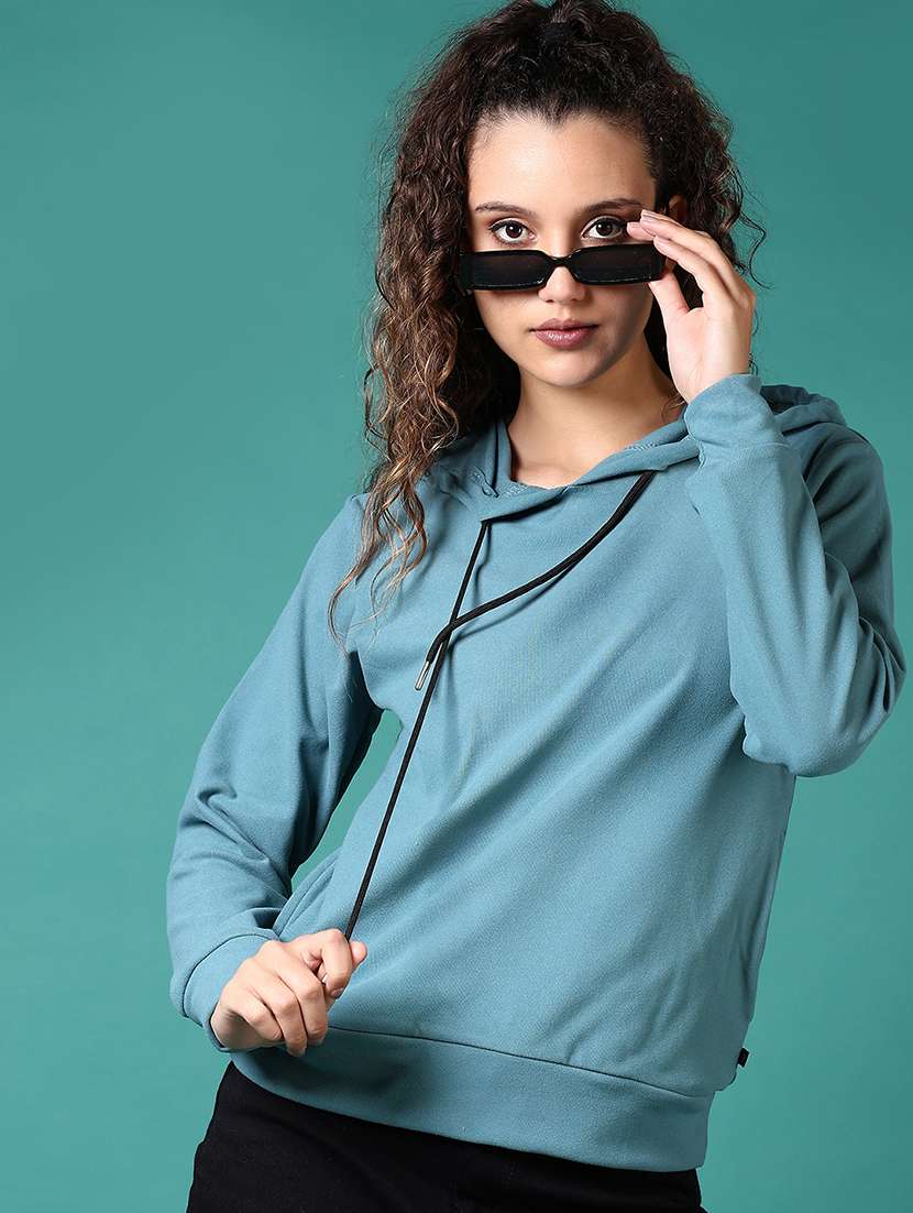 women long sleeves plain sweatshirt - 21675030 -  Standard Image - 1