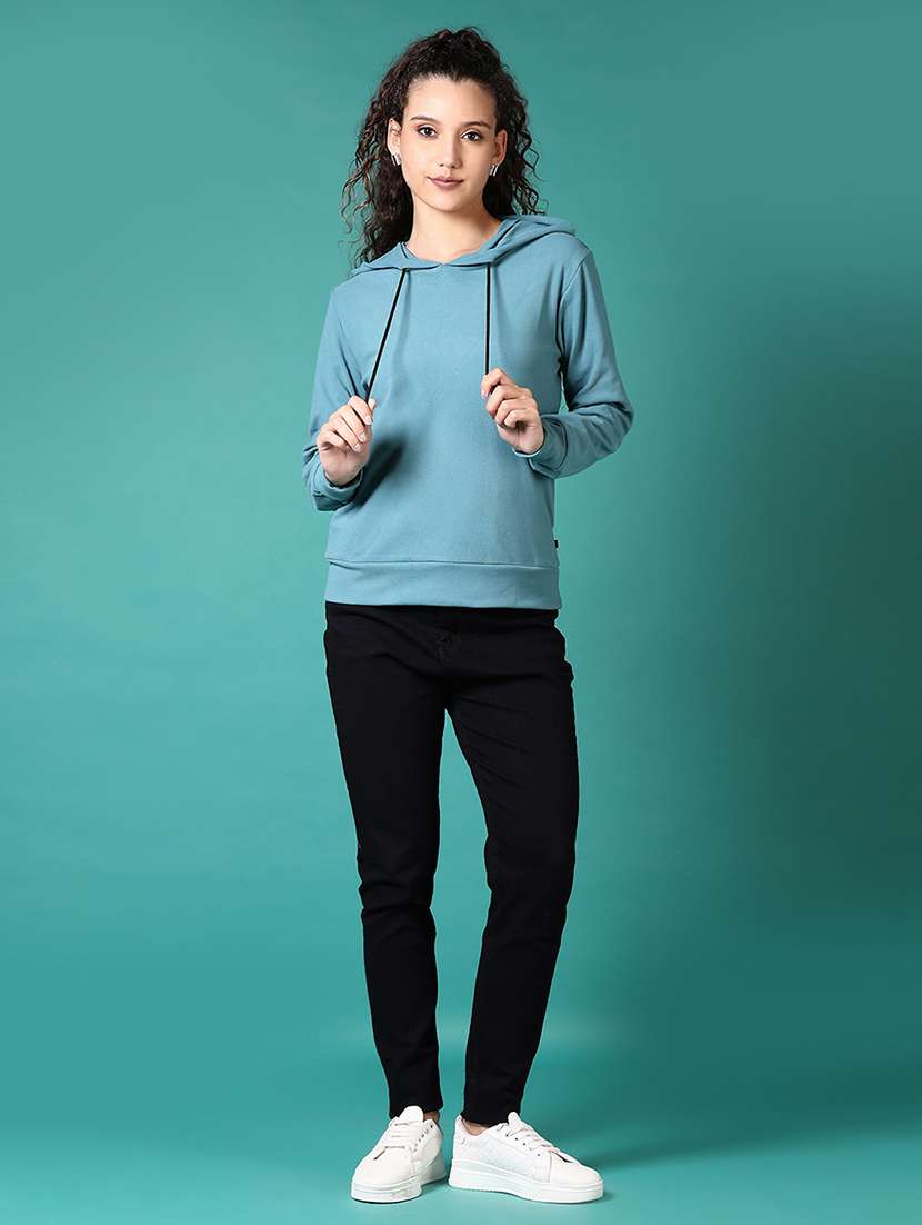 women long sleeves plain sweatshirt - 21675030 -  Standard Image - 4