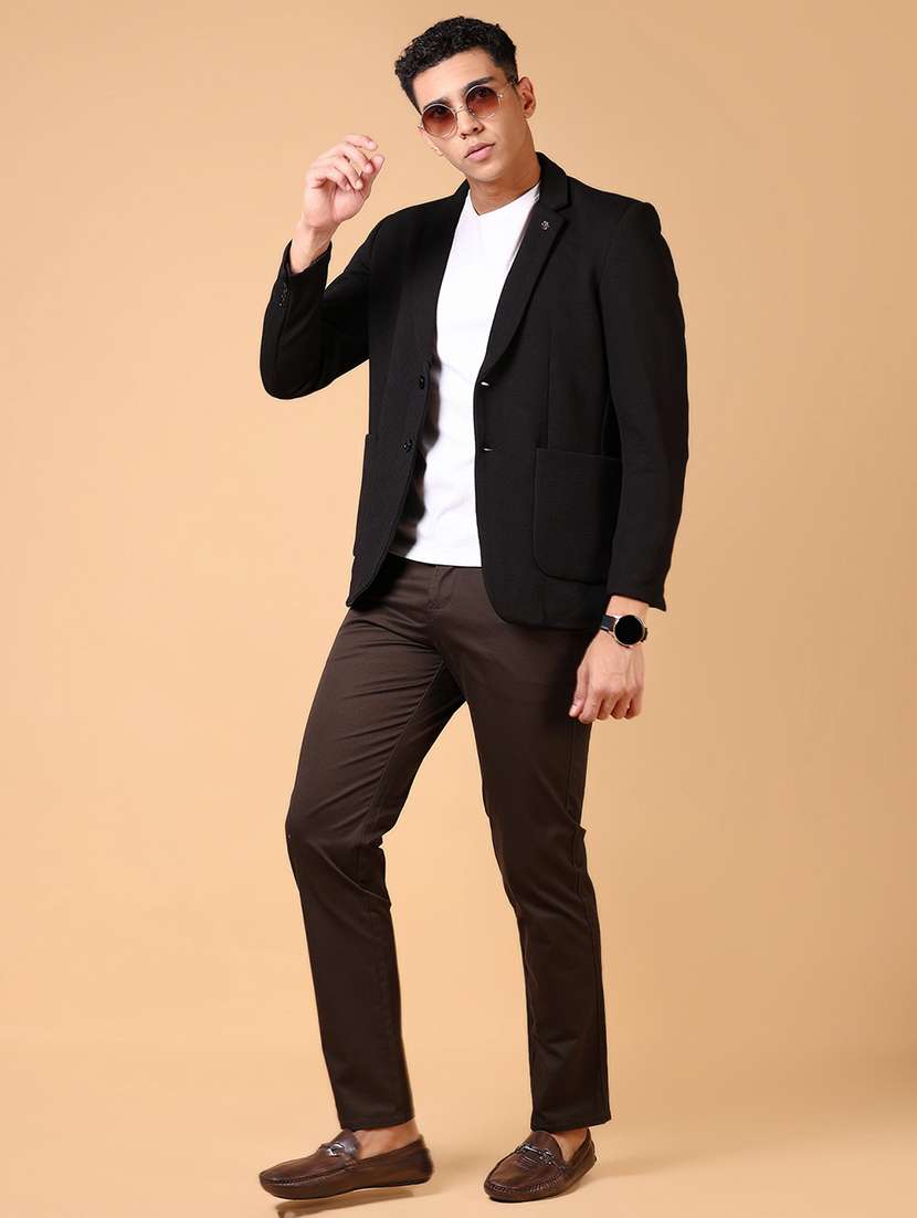 men solid long sleeve single breasted blazer - 21675068 -  Standard Image - 4