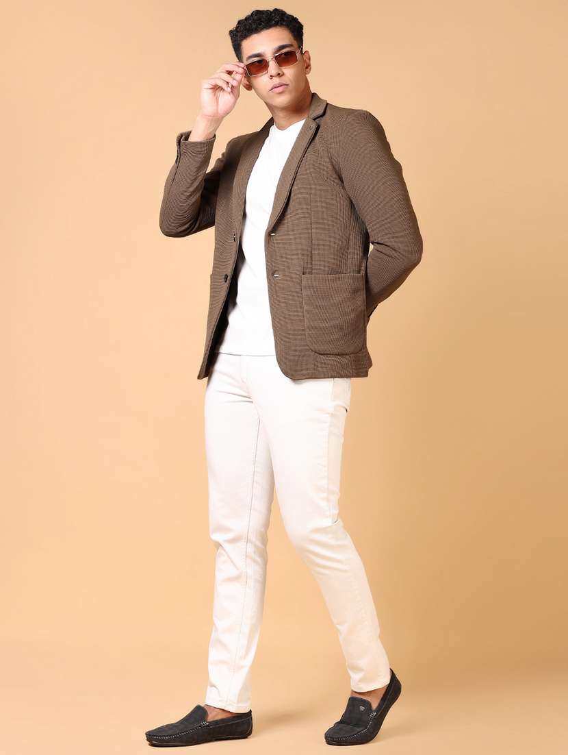 men solid long sleeve single breasted blazer - 21675069 -  Standard Image - 4