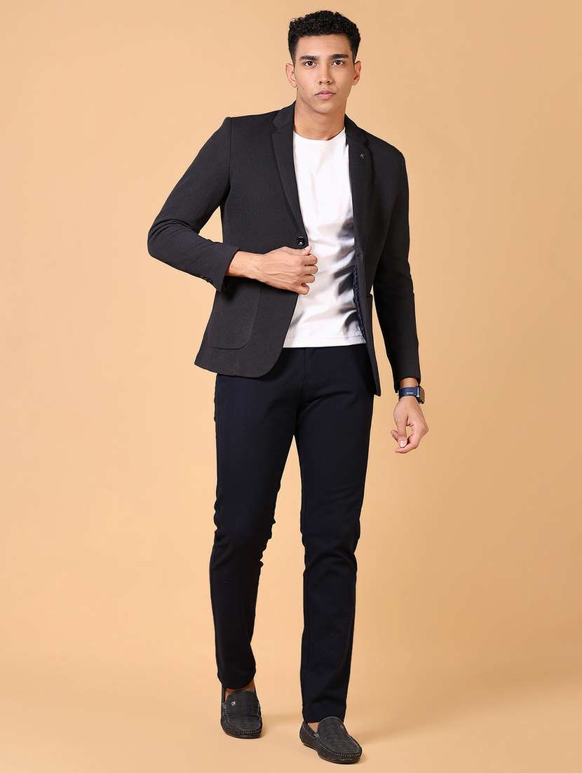 men solid long sleeve single breasted blazer - 21675070 -  Standard Image - 4