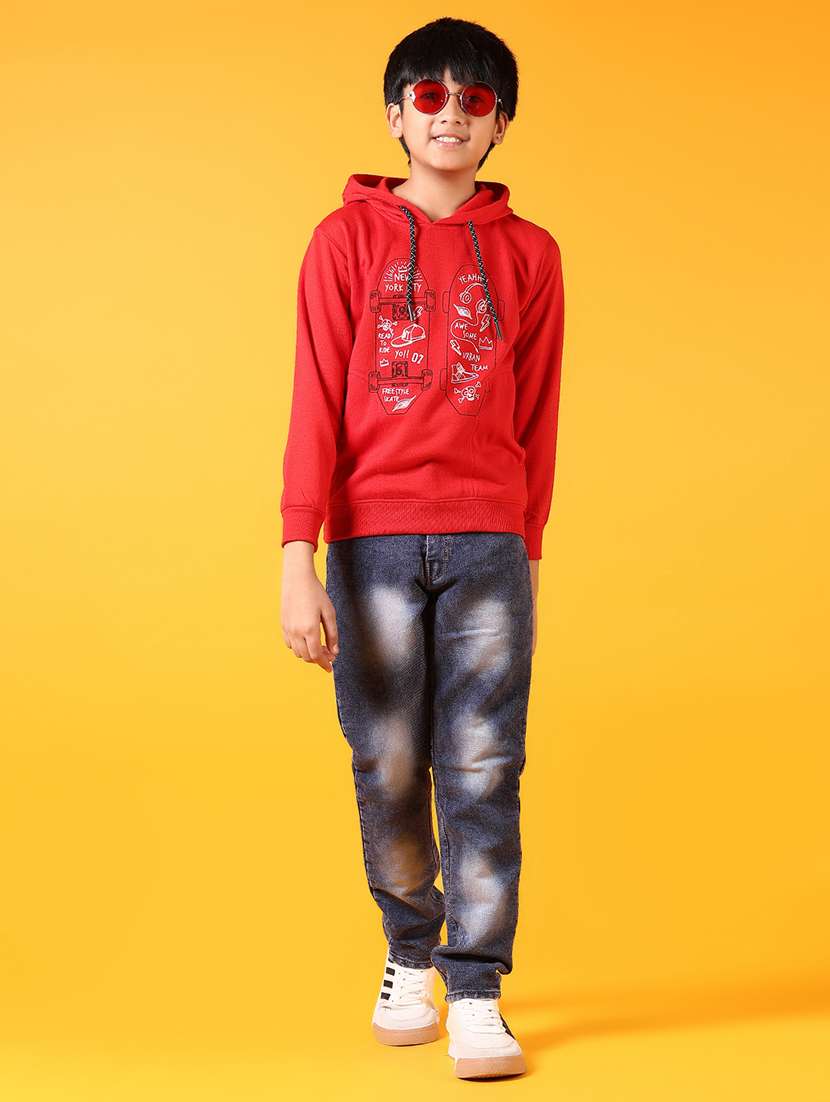 boys front print long sleeve sweatshirt - 21675076 -  Standard Image - 4