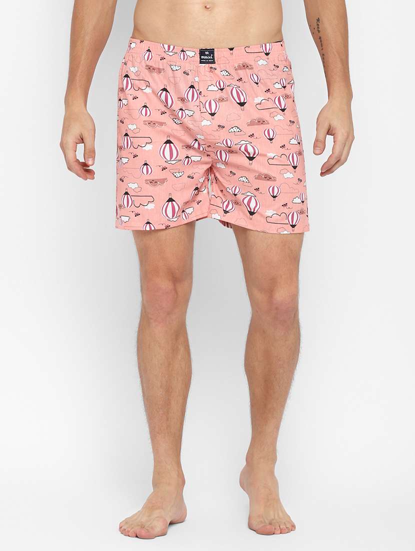 men printed mid rise boxer