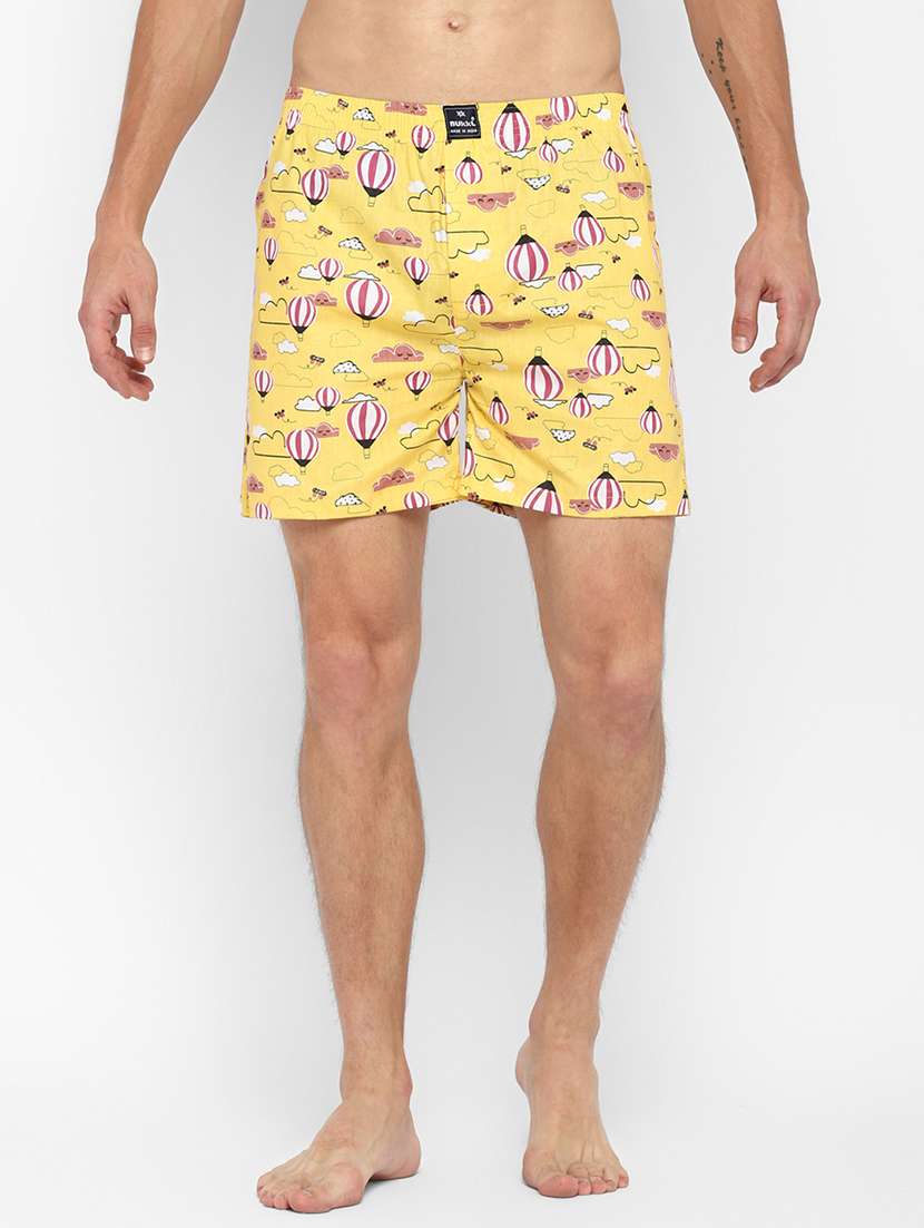 men printed mid rise boxer