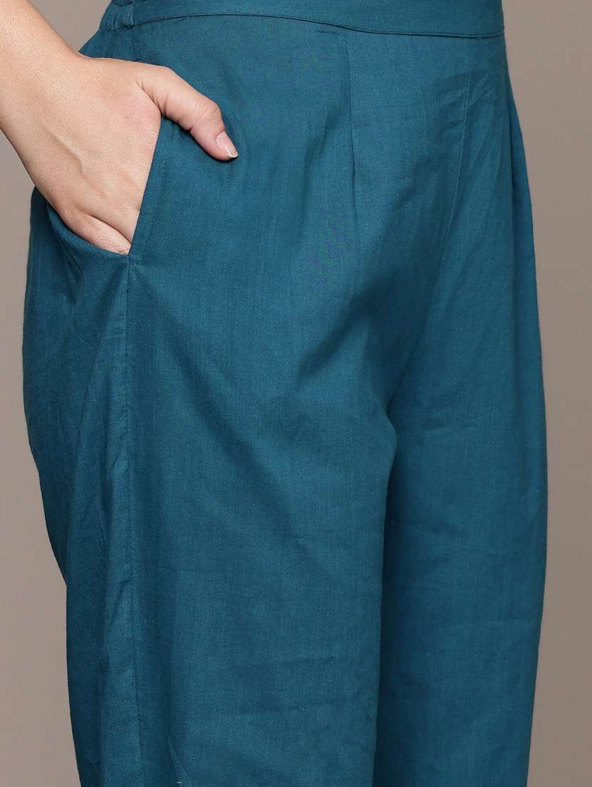 women three quarter sleeve kurta pant with dupatta set - 21675275 -  Standard Image - 6