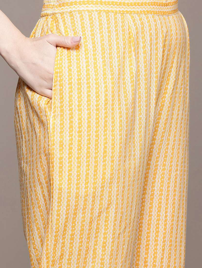 women three quarter sleeve kurta pant with dupatta set - 21675303 -  Standard Image - 4