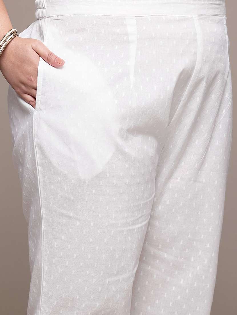 women plus size three quarter sleeve kurta pant with dupatta set - 21675350 -  Standard Image - 6