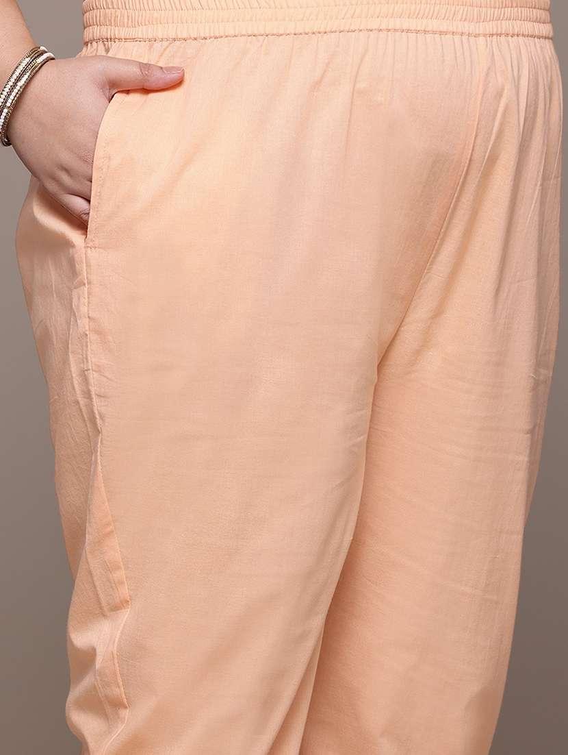 women plus size three quarter sleeve kurta pant with dupatta set - 21675352 -  Standard Image - 6